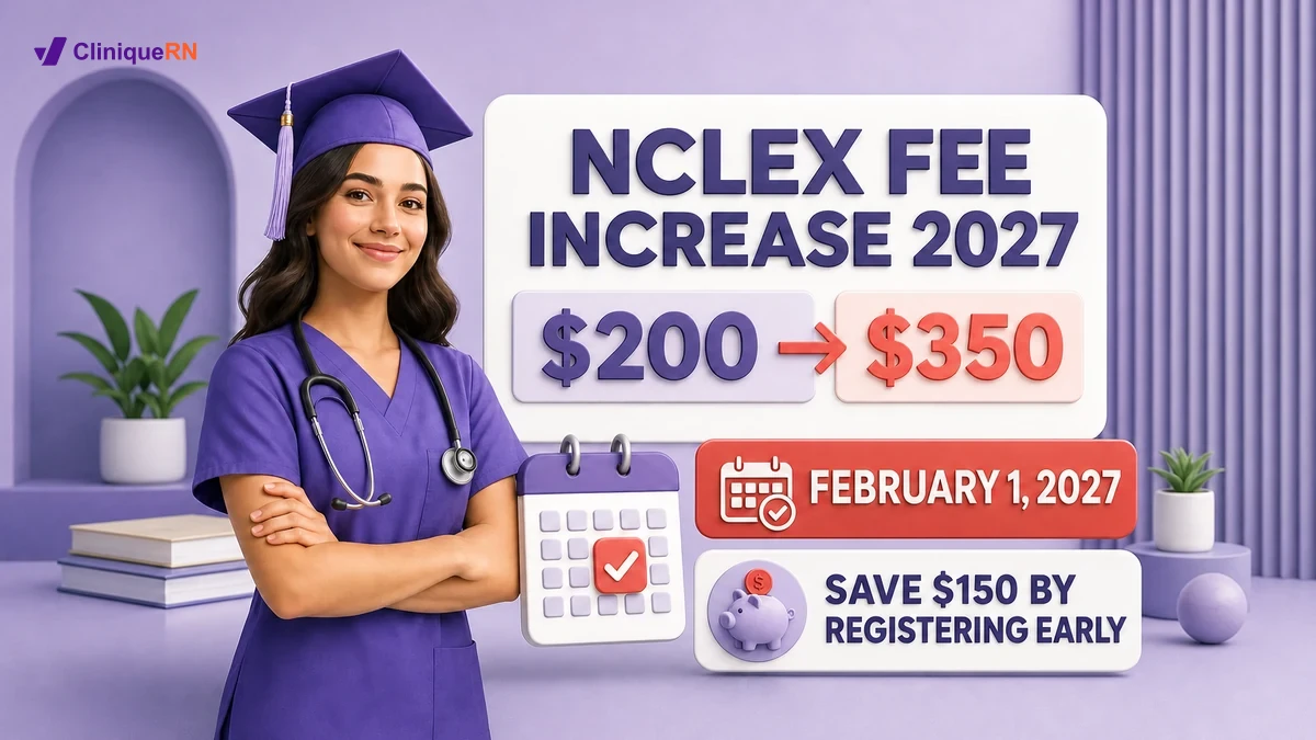 NCLEX Exam Fee Increase 2027: U.S. $350, Canada $570 CAD