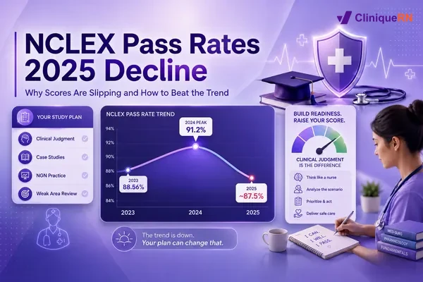 NCLEX Pass Rates 2025 Decline: Why Scores Are Slipping and How to Beat the Trend